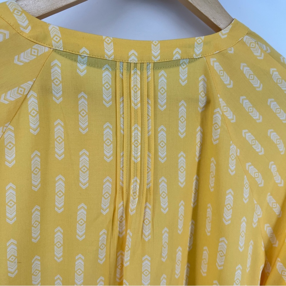 Matilda Jane Yellow Tunic with Flutter Sleeves and Mandarin Collar - Picture 6 of 8